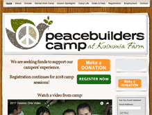 Tablet Screenshot of peacebuilderscamp.org